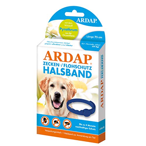ARDAP Zecken- & Flohschutzhalsband für Hunde über 25kg