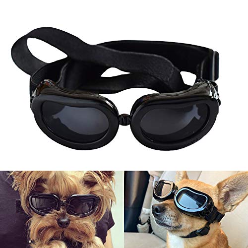 PETLESO Hunde Sonnenbrille Hundebrille Wasserdichter Anti