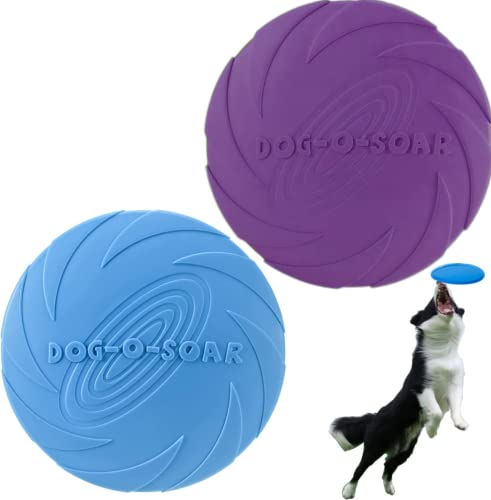JINYUNMIN 2 Stück Hundefrisbee,Hund Scheibe,18cm hundespielzeug Frisbee,perfekt
