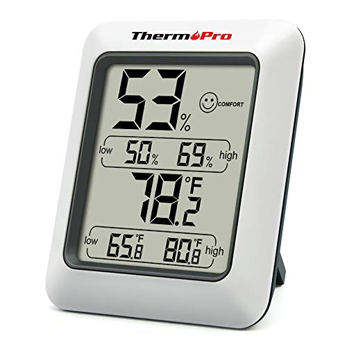 Hygrometer unserer Wahl: ThermoPro TP50 digitales Thermo-Hygrometer
