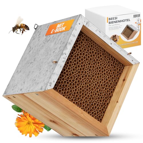 BEESI Bienenhotel mit Metalldach