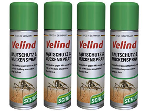 Velind Hautschutz und Mückenspray 4er Pack (4 x 200 ml)