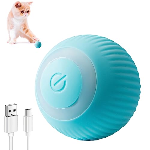 ILantule Katzenspielzeug Elektrisch Katzenball,360 Grad Rollbal
