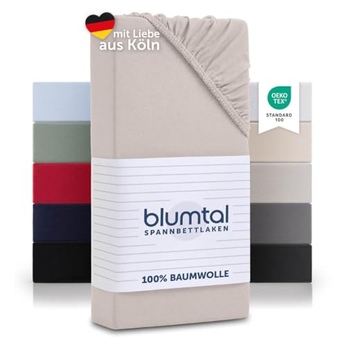 Blumtal Baumwolle Spannbettlaken 140x200cm Basics Jersey