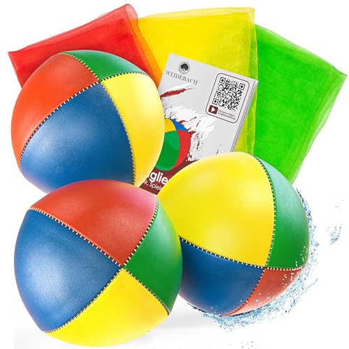 Weidebach 3 x Quality Juggling Balls + 3 Cloths