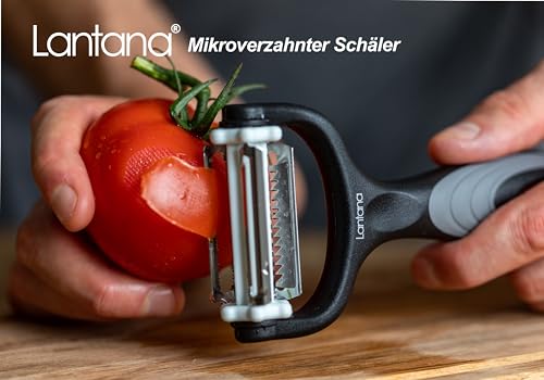 Julienne-Schneider im Bild: Lantana 3-in-1-Kartoffelschäler/mikroverzahnter Obst- & Gemüseschäler