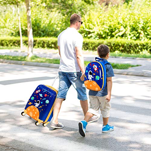 Kinderkoffer für Jungen im Bild: GOPLUS Kinderkoffer mit Rucksack