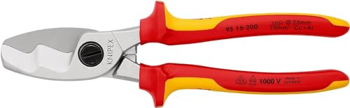 Knipex Kabelschere mit Doppelschneide verchromt