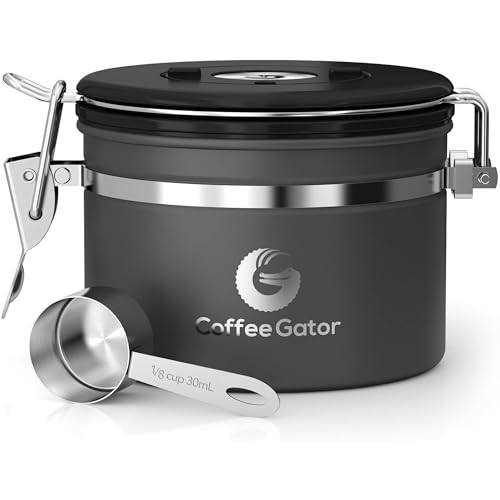 Kaffeedose unserer Wahl: Coffee Gator Kaffeedose Luftdicht (Klein 0,9 L)
