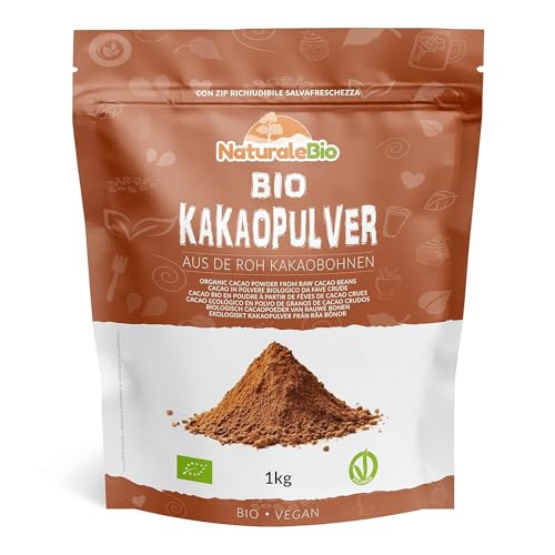 Kakao entölt unserer Wahl: NaturaleBio Kakao Pulver Bio 1 Kg.