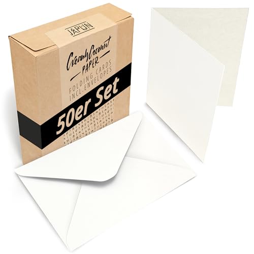 Japun 50er Set blanko Falt-Karten inkl. Briefumschläge