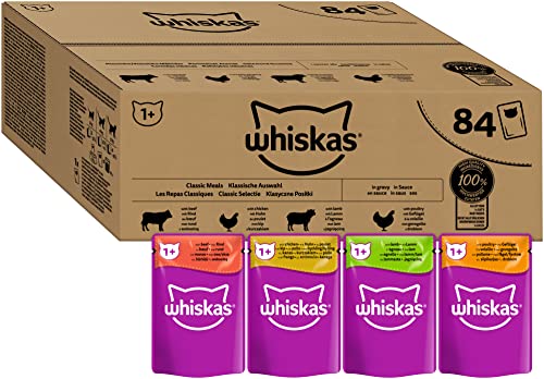 whiskas 1+ Katzennassfutter Klassische Auswahl in Sauce