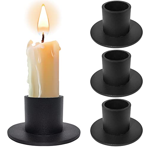 Aongray 4 Stück Schwarze Kerzenständer
