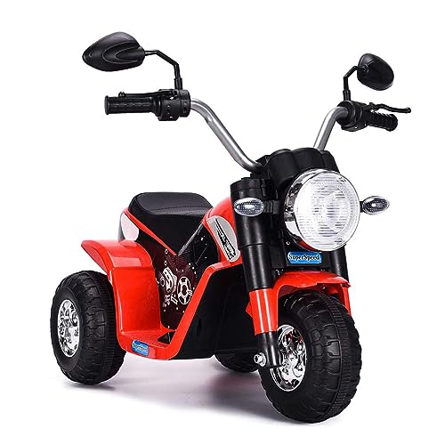 DREAMADE 6V Kinder Elektro Motorrad mit Scheinwerfer