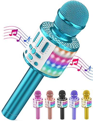 MicQutr LED Drahtloses Bluetooth Mikrofon zum Singen