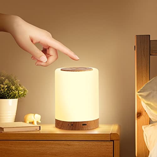 Aisutha LED Nachttischlampe Touch Dimmbar mit 10 Farben