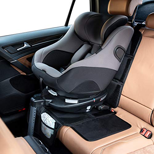 Lescars Kindersitz-Unterlage Basic fürs Auto, 3 Netztaschen