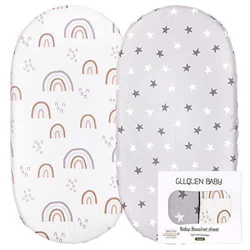 GLLQUEN BABY Bettlaken Spannbettlaken für Babybett 2 Pack