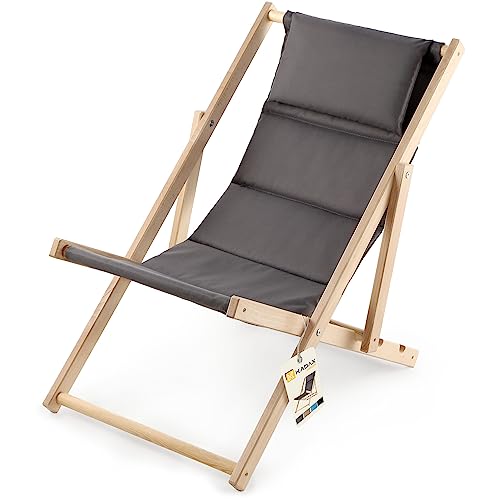 KADAX Liegestuhl, Strandstuhl aus Holz (K8937)