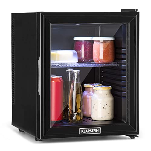 Klarstein Kühlschrank, Mini Kühlschrank mit Glastüre