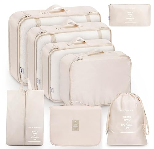 MURISE 8 Teilige Packing Cubes