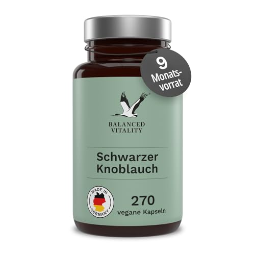 BALANCED VITALITY Schwarzer Knoblauch Extrakt 15:1-270 vegane Kapseln