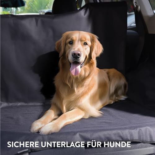 Rudelkönig Kofferraumschutz mit Ladekantenschutz - Wasserabweisend &  Pflegeleicht - Auto Hundedecke mit Aufbewahrungstasche - Universale  Schutzmatte für Hunde : : Haustier