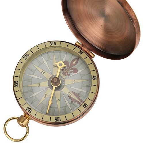 AYNEFY Vintage Taschenuhr Metall Kompass