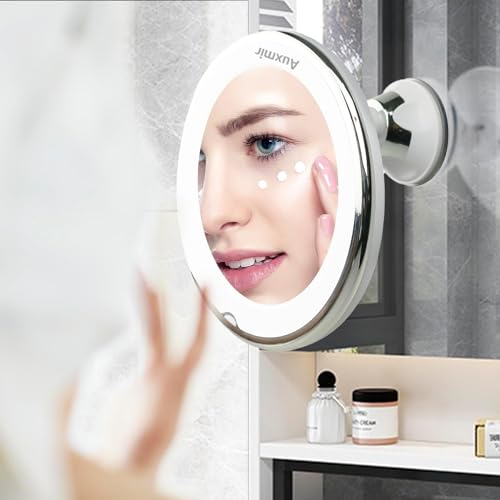 Kosmetikspiegel im Bild: Auxmir Kosmetikspiegel mit Beleuchtung und 10X