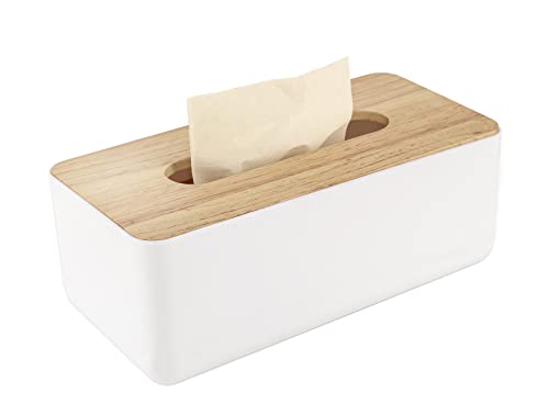 pojah Kosmetiktücher Box aus Holz,26x13x11cm Taschentuchspender