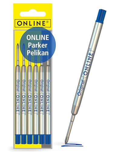 Online Schreibgeräte 6 Kugelschreiberminen blau