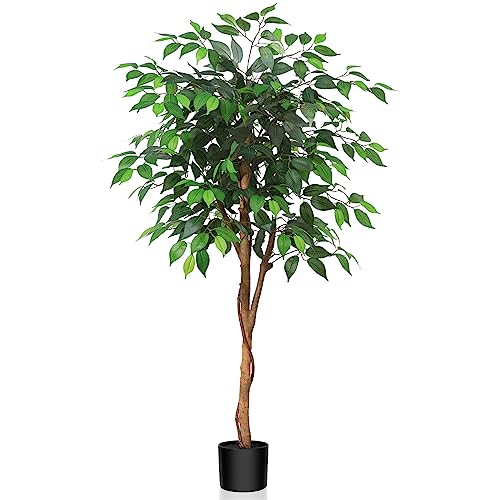 Kazeila Kunstpflanze Ficus Benjamina 120cm Künstliche