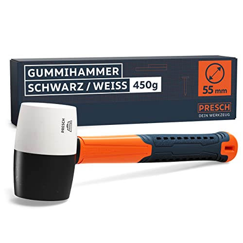 PRESCH Gummihammer Schwarz/Weiß 450g
