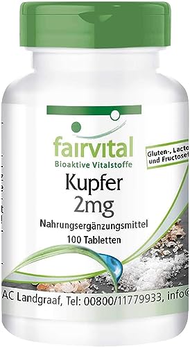 fairvital Kupfer Tabletten 2mg