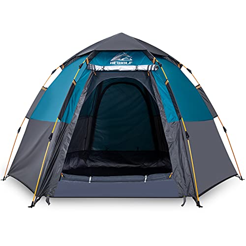 HEWOLF Camping Zelt 3-4 Personen Kuppelzelt