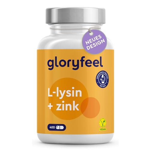 gloryfeel L-Lysin - 400 vegane Kapseln