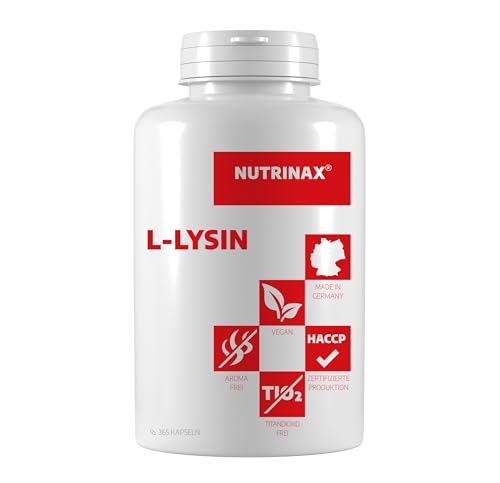 Nutrinax L-Lysin | 365 vegane Lysin Kapseln