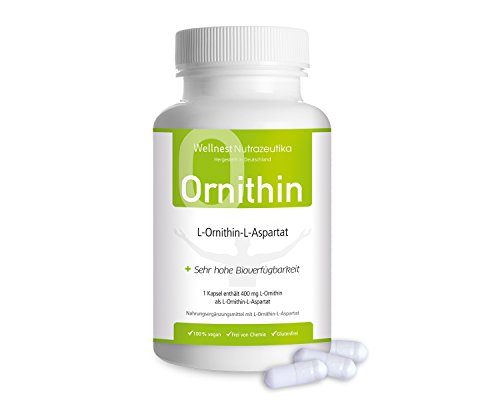 Wellnest L-Ornithin-L-Aspartat Kapseln (100% pflanzliche Qualität)