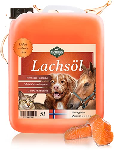 Martenbrown 5 Liter Norwegisches Premium Lachsöl für Hunde