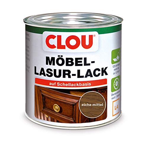 CLOU L4 Möbel-Lasur-Lack eiche mittel 0,125 Liter