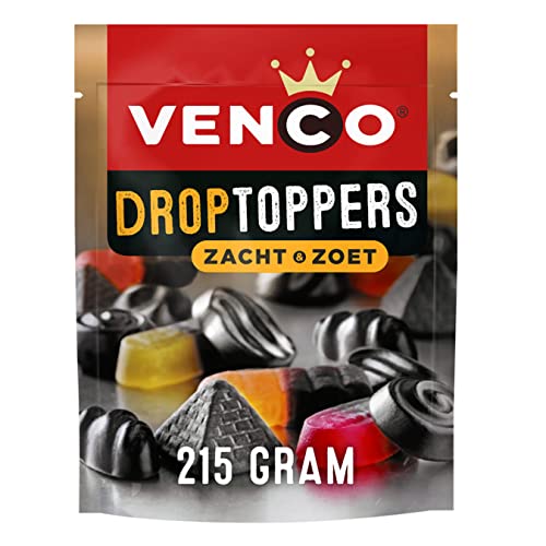 Venco Droptoppers Zacht & Zoet Lakritz
