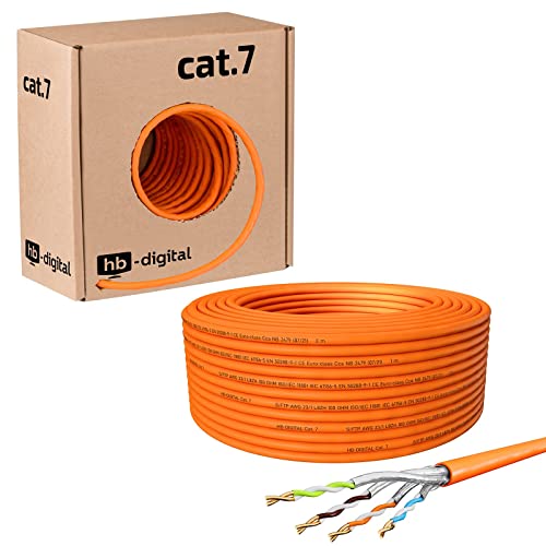 HB-DIGITAL 50m CAT.7 Netzwerkkabel LAN Kabel