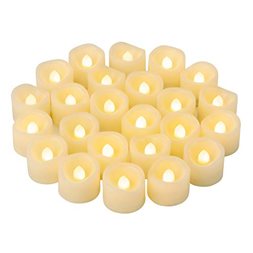 CANDLE IDEA 24 Stück LED Teelichter Kerzen mit Batterie
