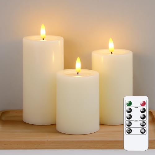 Yeelida Flammenlose LED-Kerzen mit Wachsöl