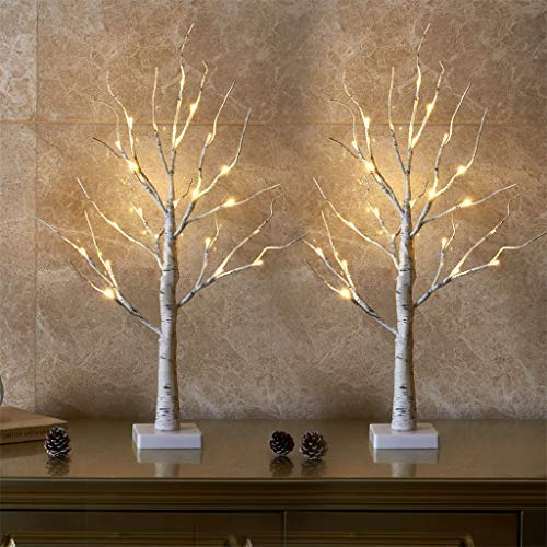 64 LED Lichterzweig Blütenbaum warm weiß 45 cm Trafo Timer