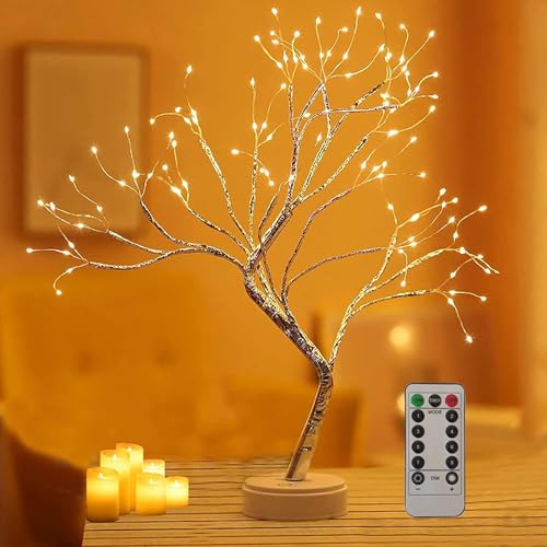 Kinamy LED Baum Lichter, LED Lichterbaum, Baum Licht Warmweiß