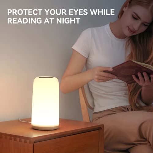 LED Nachttischlampe im Bild: ROOTRO LED Nachttischlampe Touch...