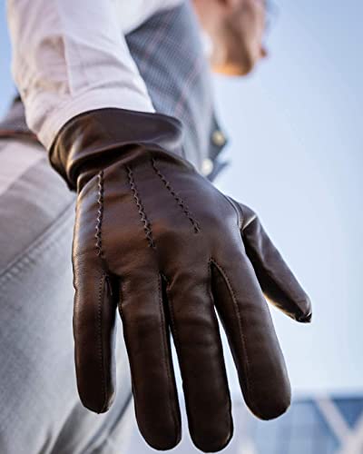 Lederhandschuhe im Bild: Harssidanzar Herren Italienische Schaffell Lederhandschuhe