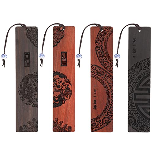 Vin Beauty lesezeichen holz,4 pieces wood bookmarks for book Lovers