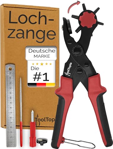 ToolTopia Lochzange für Leder [KOMPLETTSET]